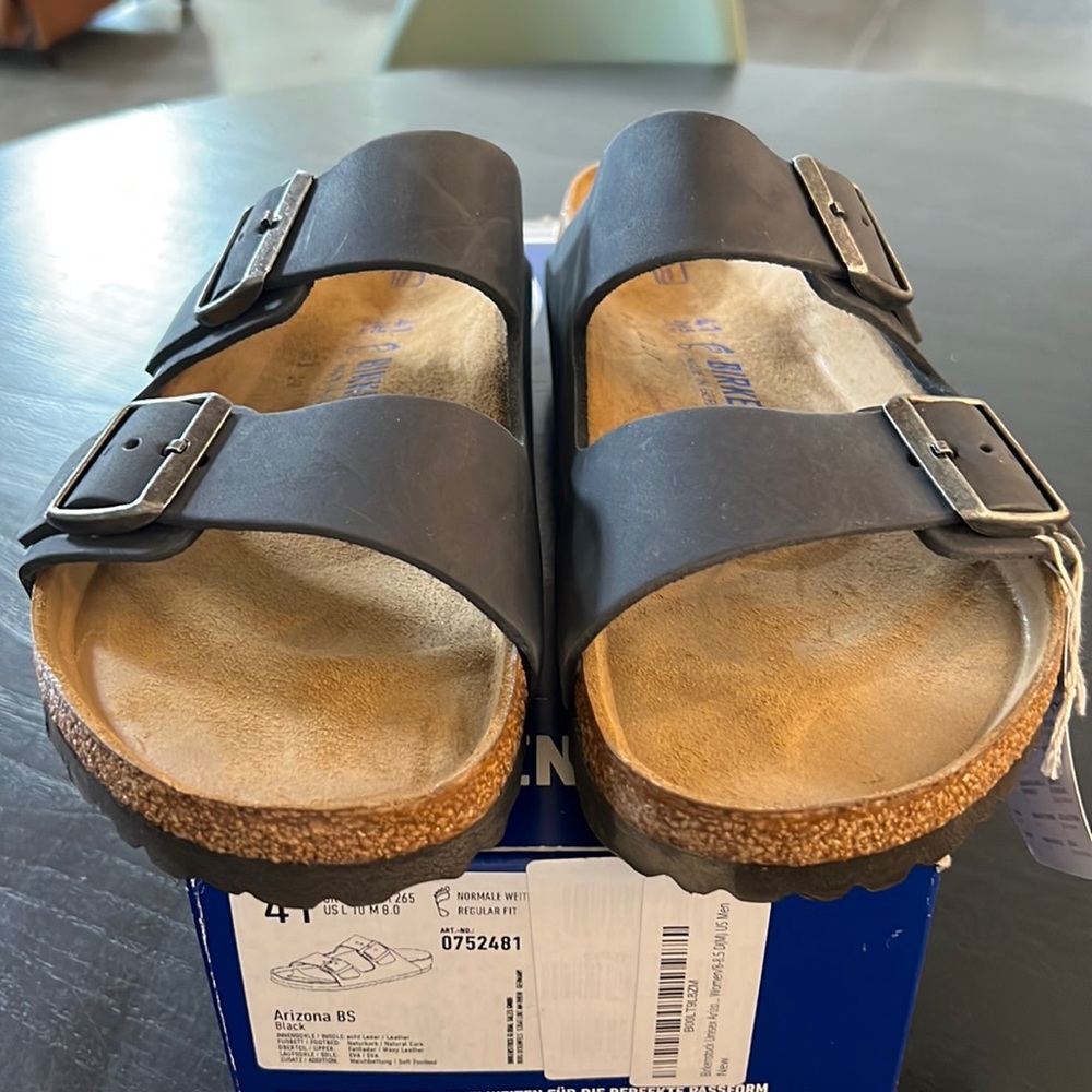 New Birkenstocks Arizona Navy Birko-flor